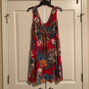 KORI America Hawaiian dress with tie. Size Large